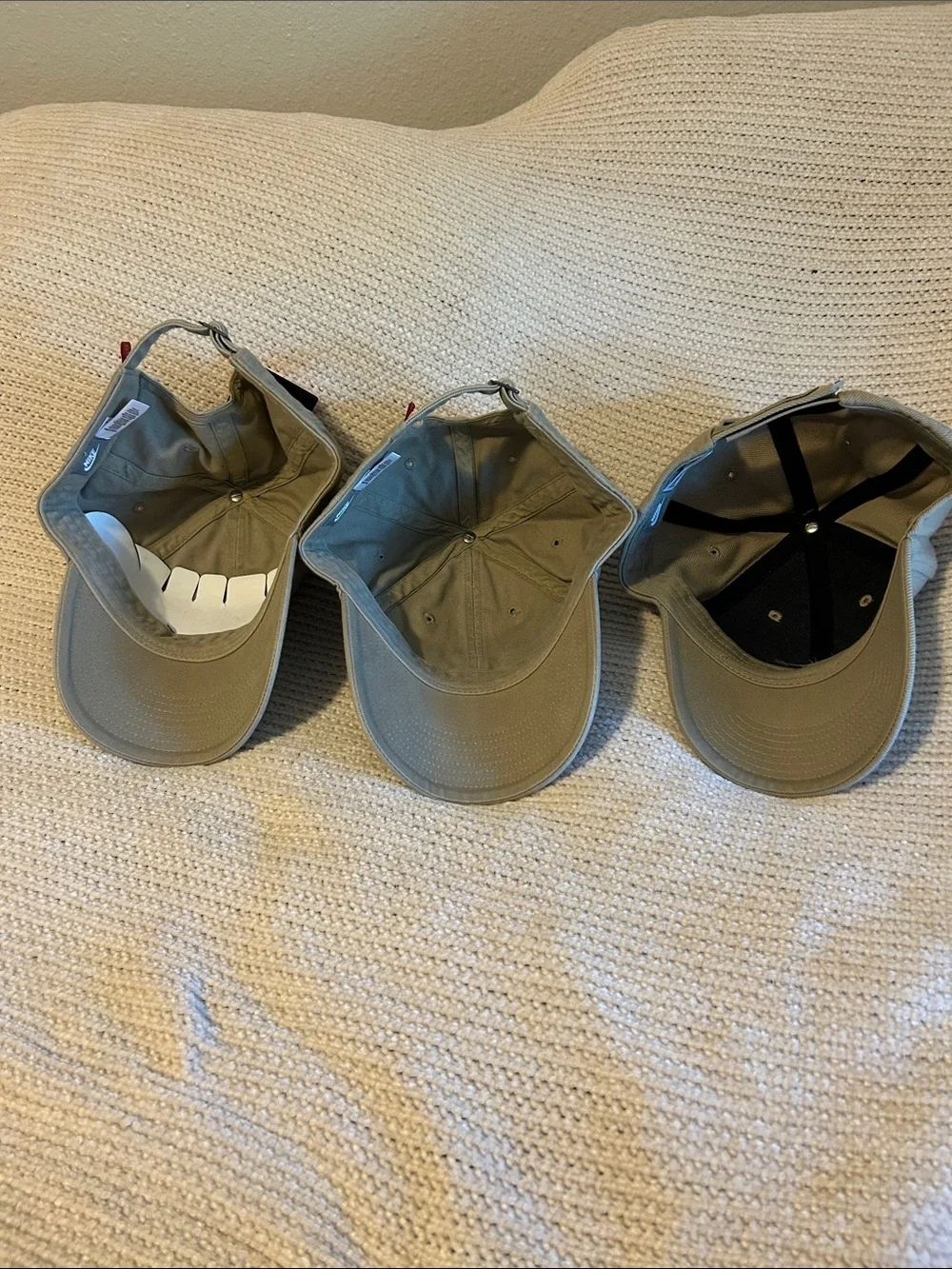 Nike Men’s Tan/Khaki Swoosh Baseball Caps - Embroidered Logo